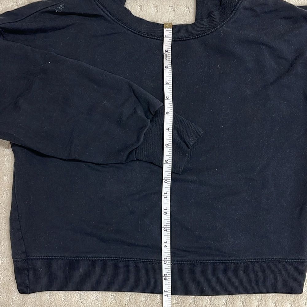 Athleta Open Back Sweatshirt, Black, Extra Small - Picture 7 of 7